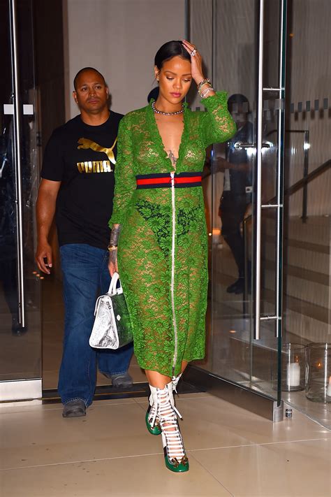 rihanna at gucci show